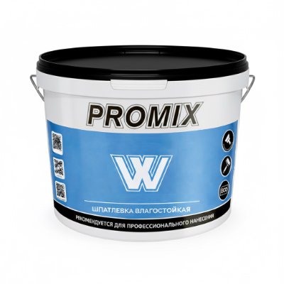 Влагостойкая шпатлевка Promix W 18кг (Р-Цены)